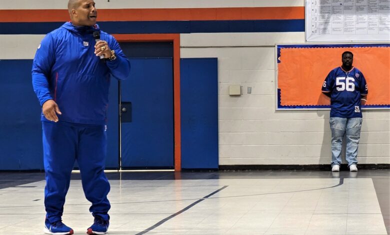 Former NFL player and inspirational speaker encourages students to push for success