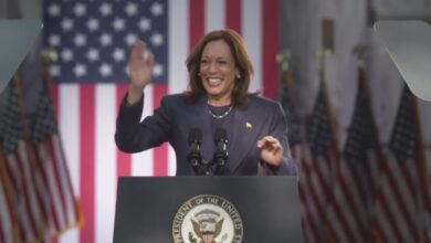 Kamala Harris speaking at Ellipse in DC October 29